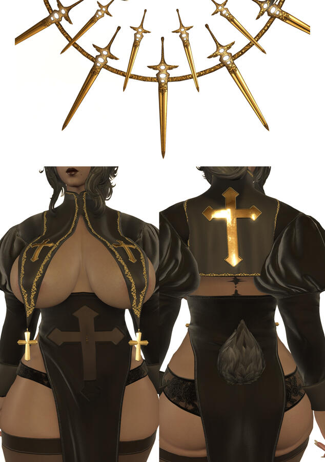 velouria halo / outfit closeup